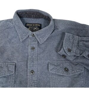 Men's Grey Flannel Long Sleeve Grizzly Mountain Sz-XL Casual Gorpcore Workwear